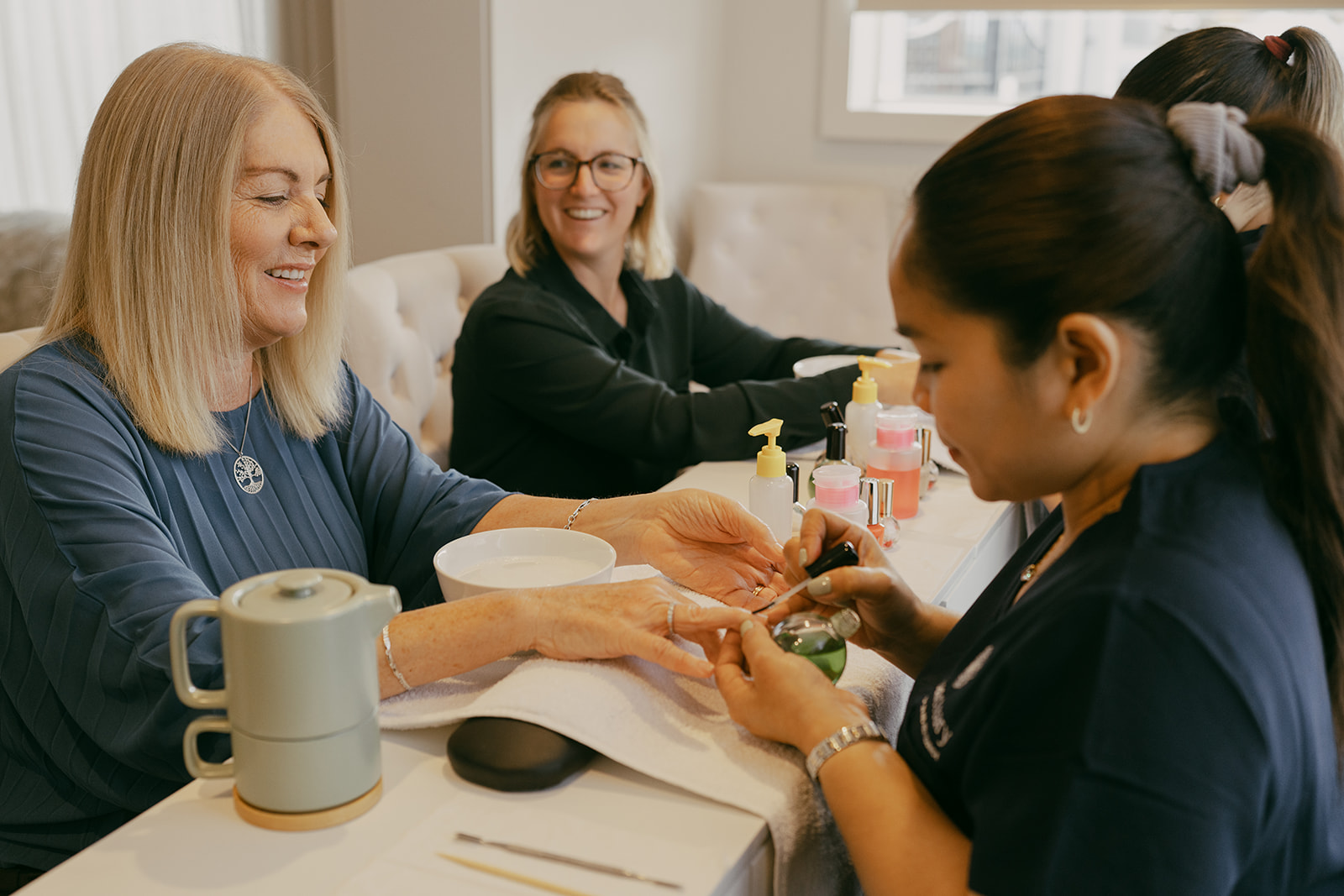 Manicure treatment being applied at Sanctuary Day Spa, Wanaka